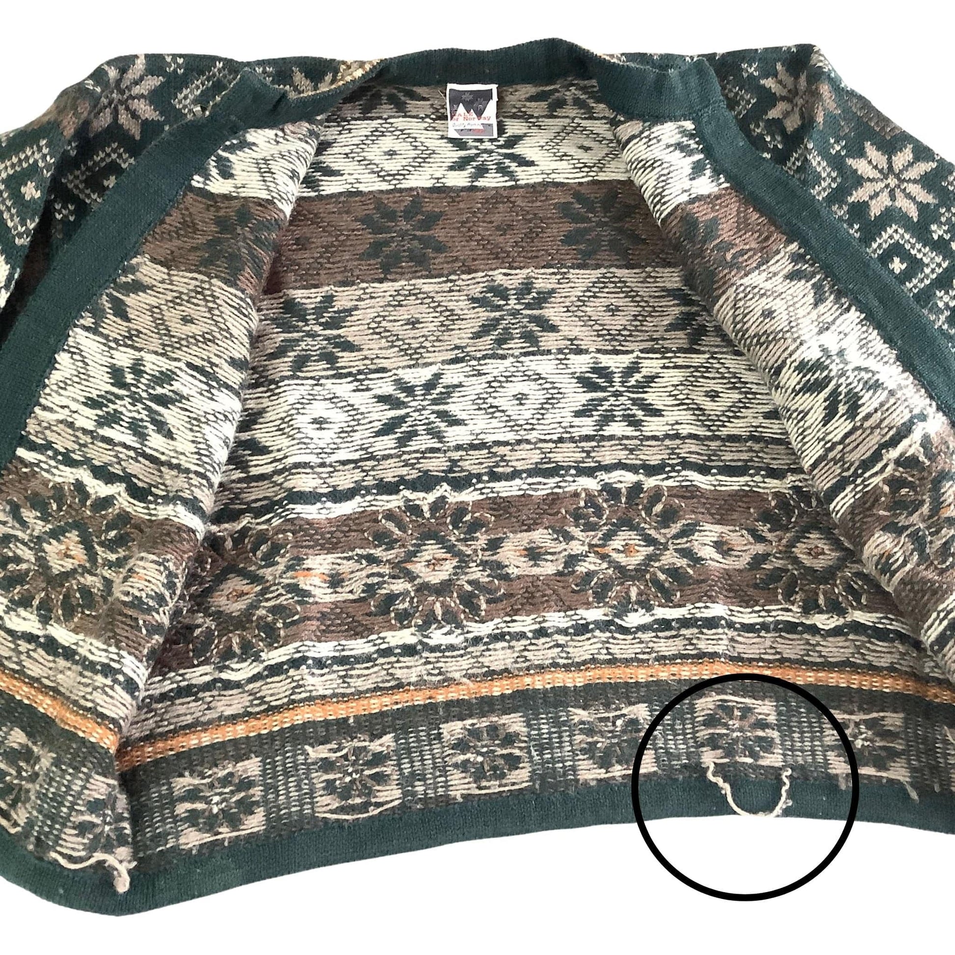 Dale of Norway Cardigan Large / Green / Vintage 1990s