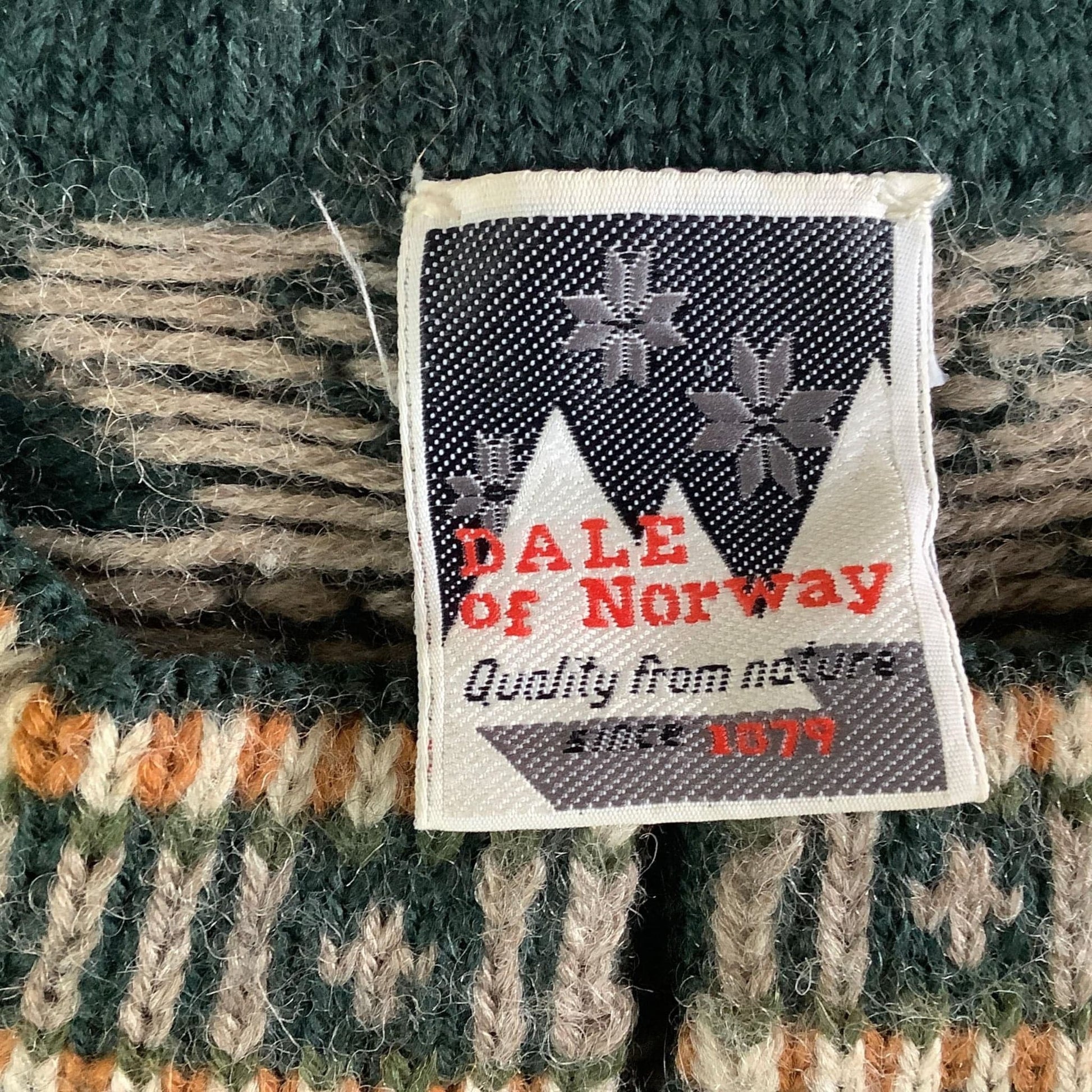 Dale of Norway Cardigan Large / Green / Vintage 1990s