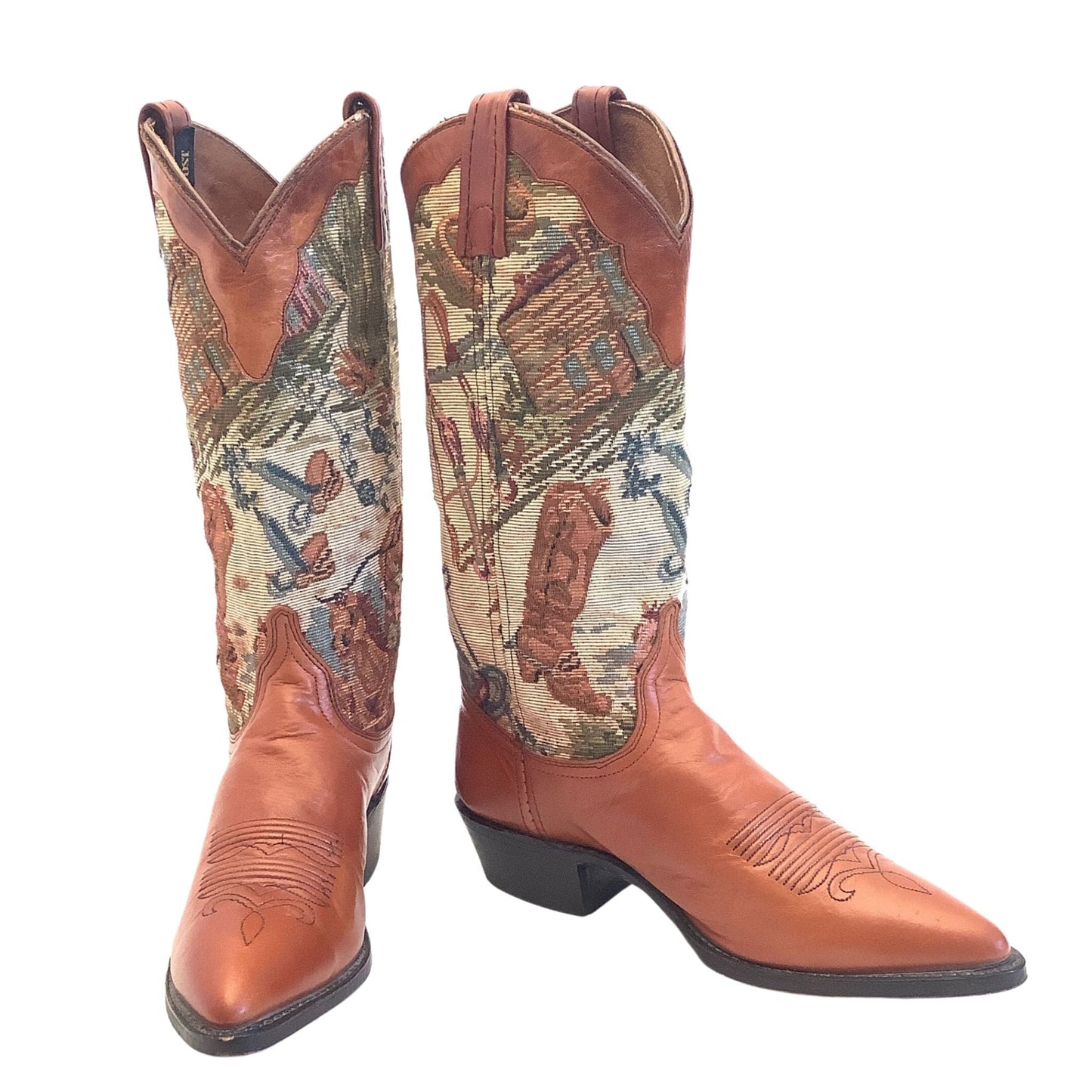 Dan Post Cowboy Boots 6.5 / Multi / Vintage 1970s