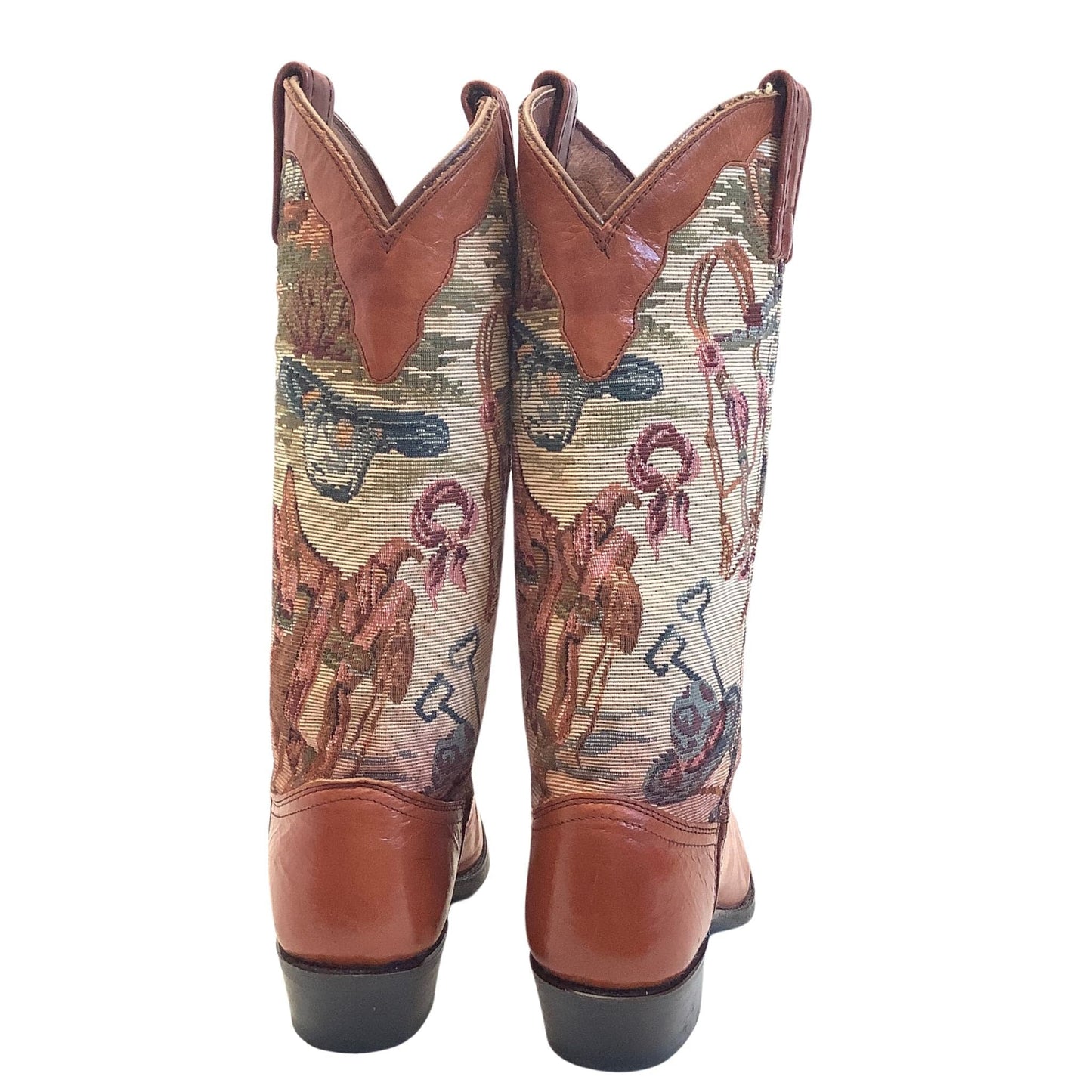 Dan Post Cowboy Boots 6.5 / Multi / Vintage 1970s