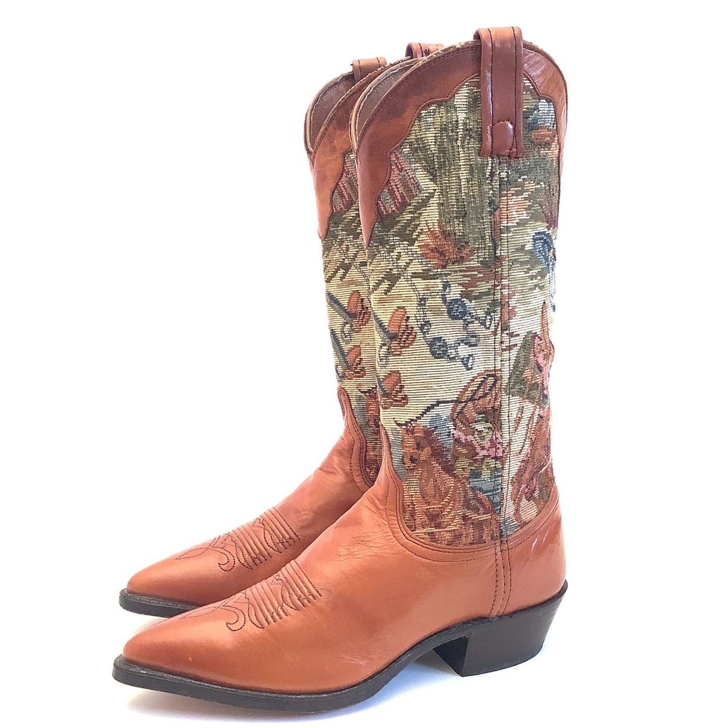 Dan Post Cowboy Boots 6.5 / Multi / Vintage 1970s