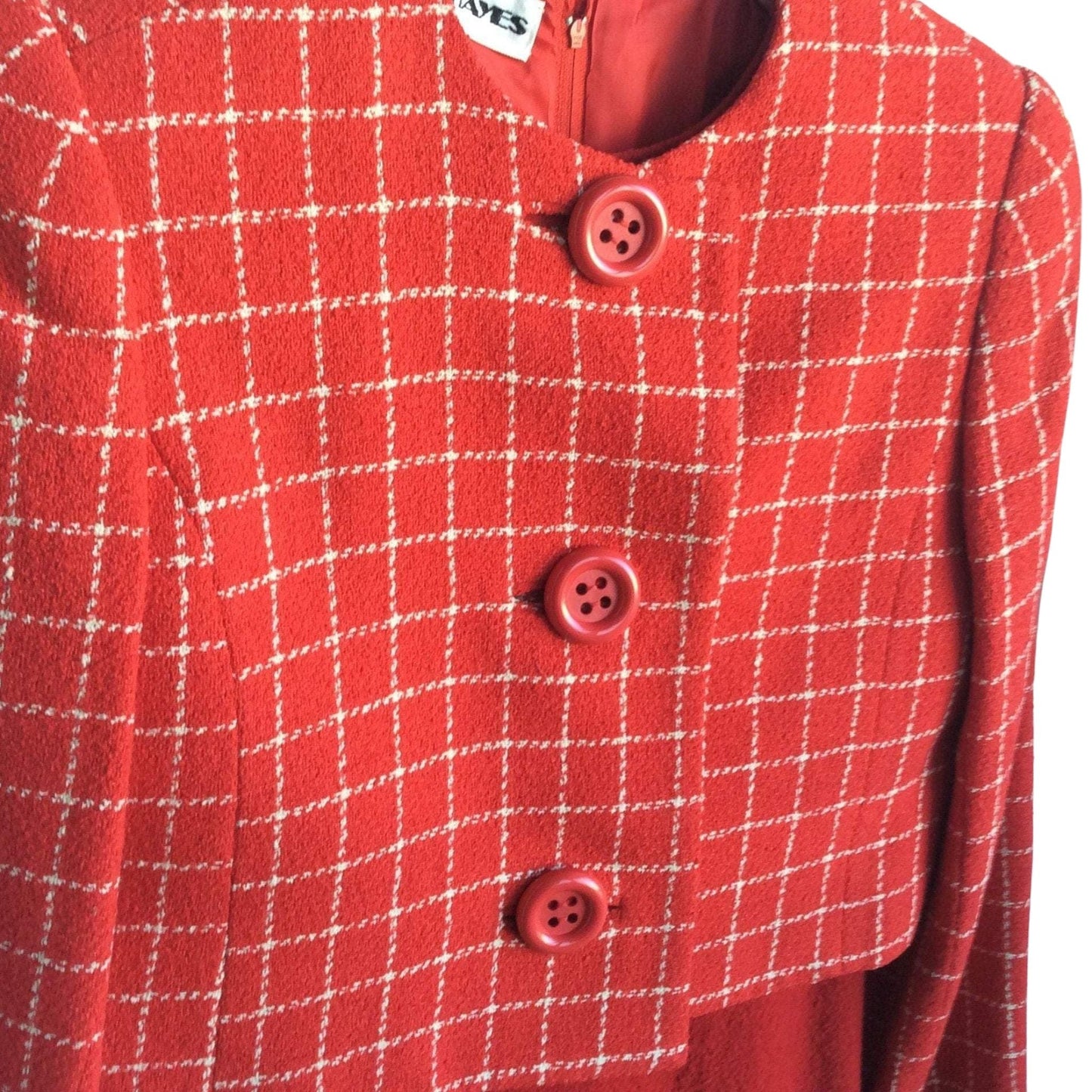 David Hayes Wool Outfit Medium / Red / Vintage 1980s