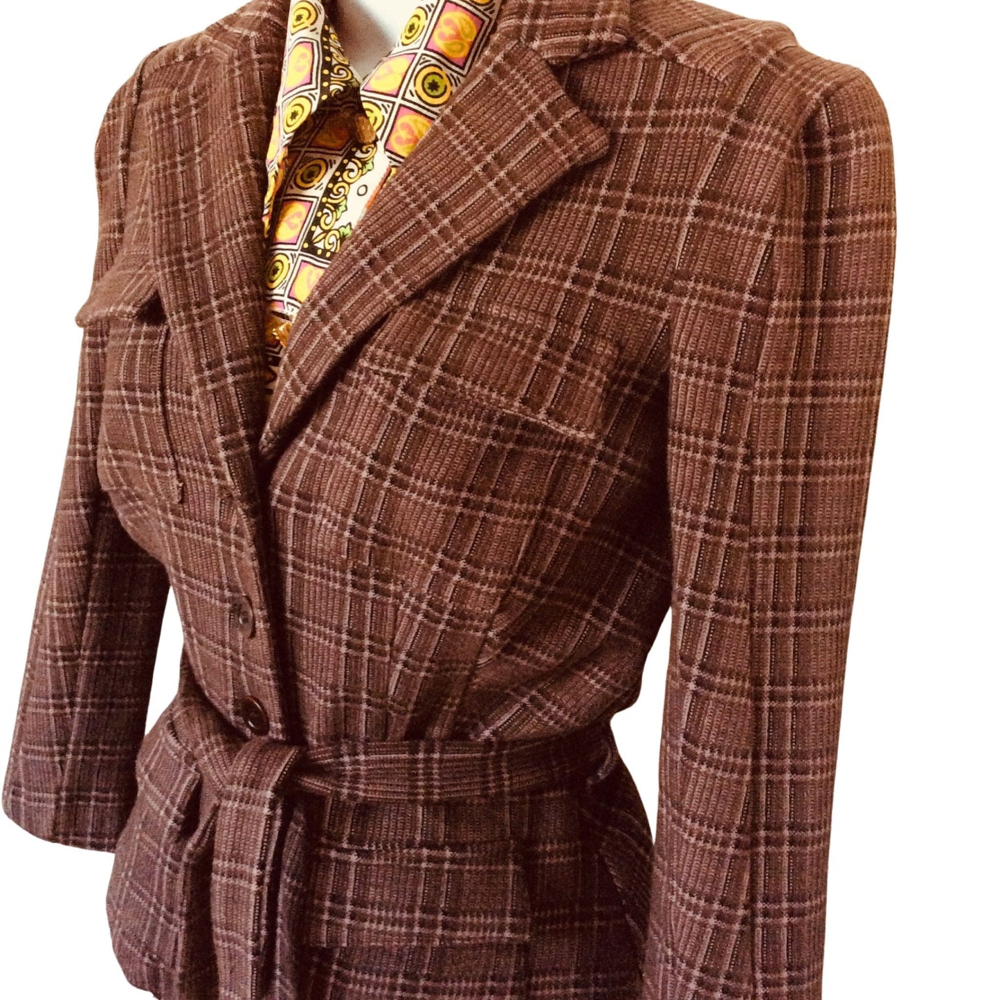 Diane Von Furstenberg Suit Extra Small / Brown / Vintage 1980s