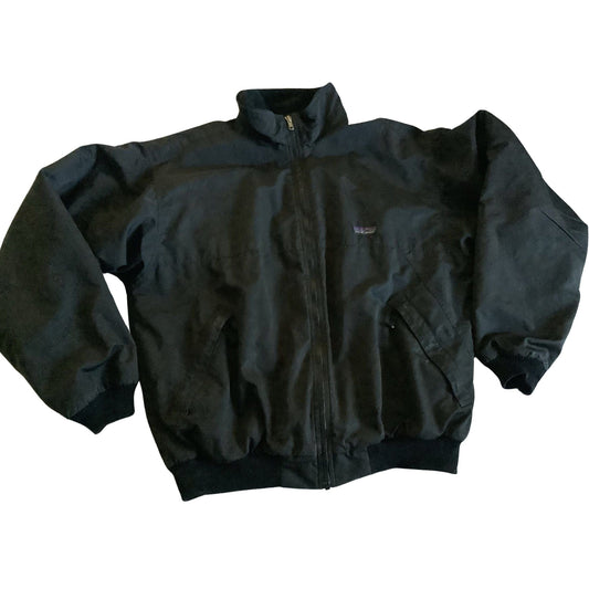 Distressed Patagonia Jacket Black / Synthetic / Vintage 1990s