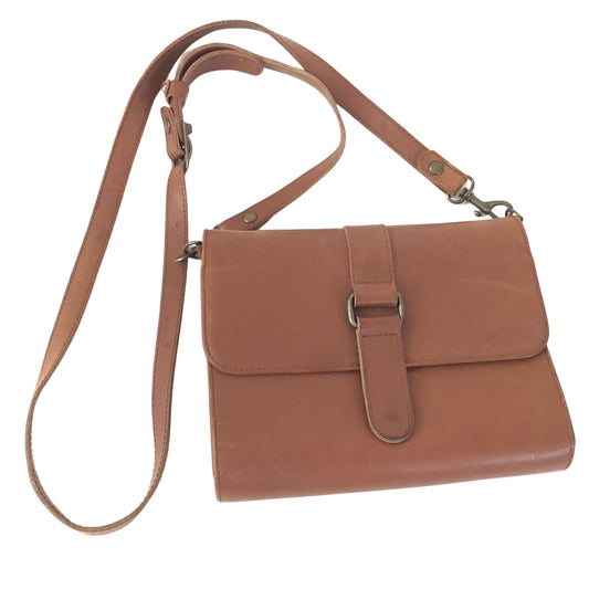 Eddie Bauer Crossbody Bag Tan / Leather / Vintage 1980s