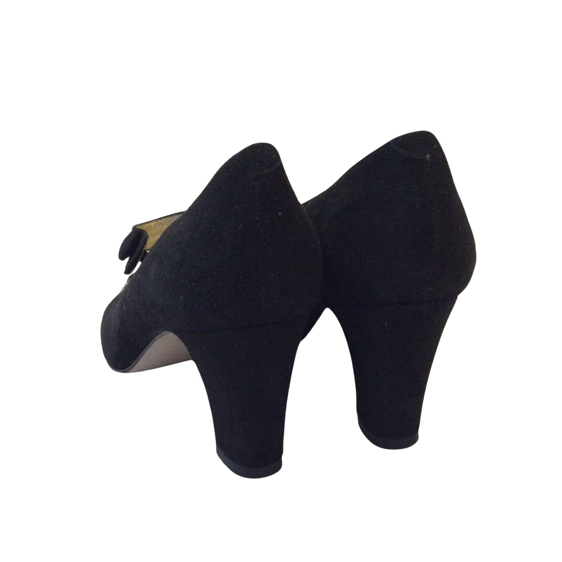 Elegant Mary Jane Heels 6.5 / Black / Vintage 1990s