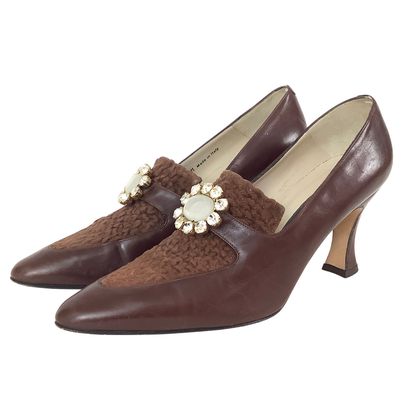 Embellished Bally Heels 8 / Brown / Y2K - Now