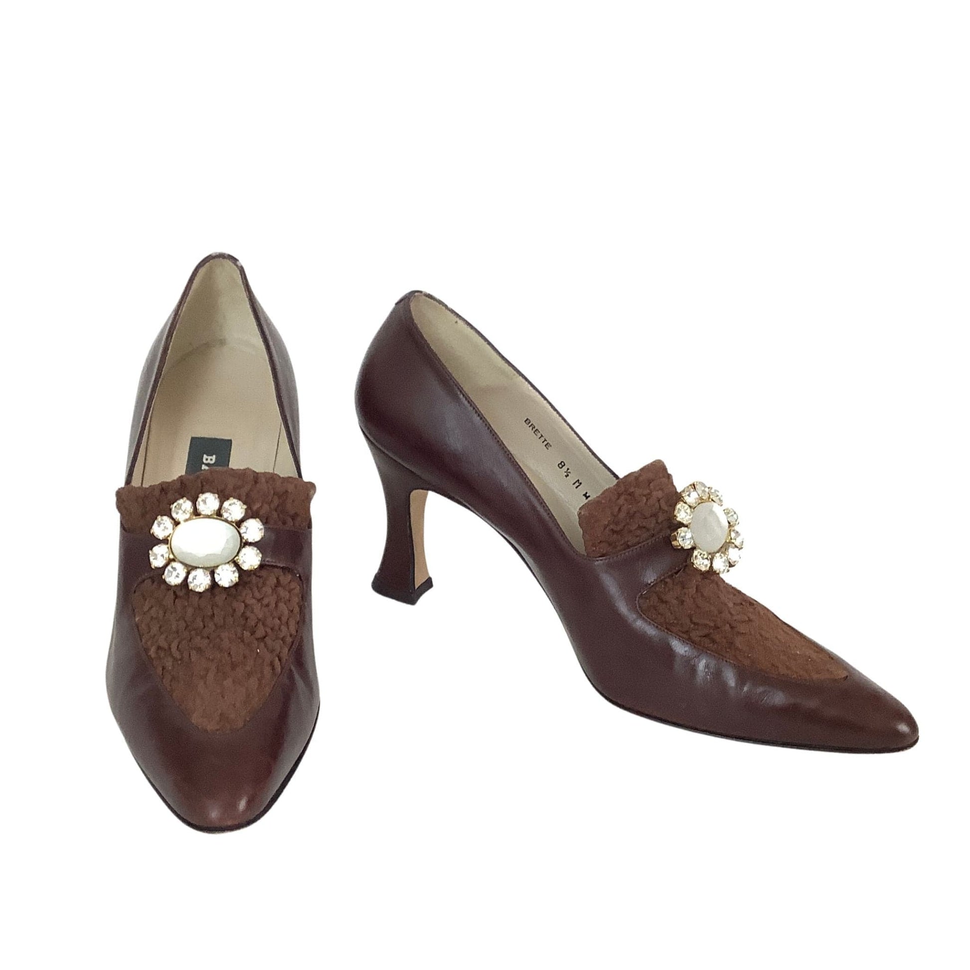 Embellished Bally Heels 8 / Brown / Y2K - Now