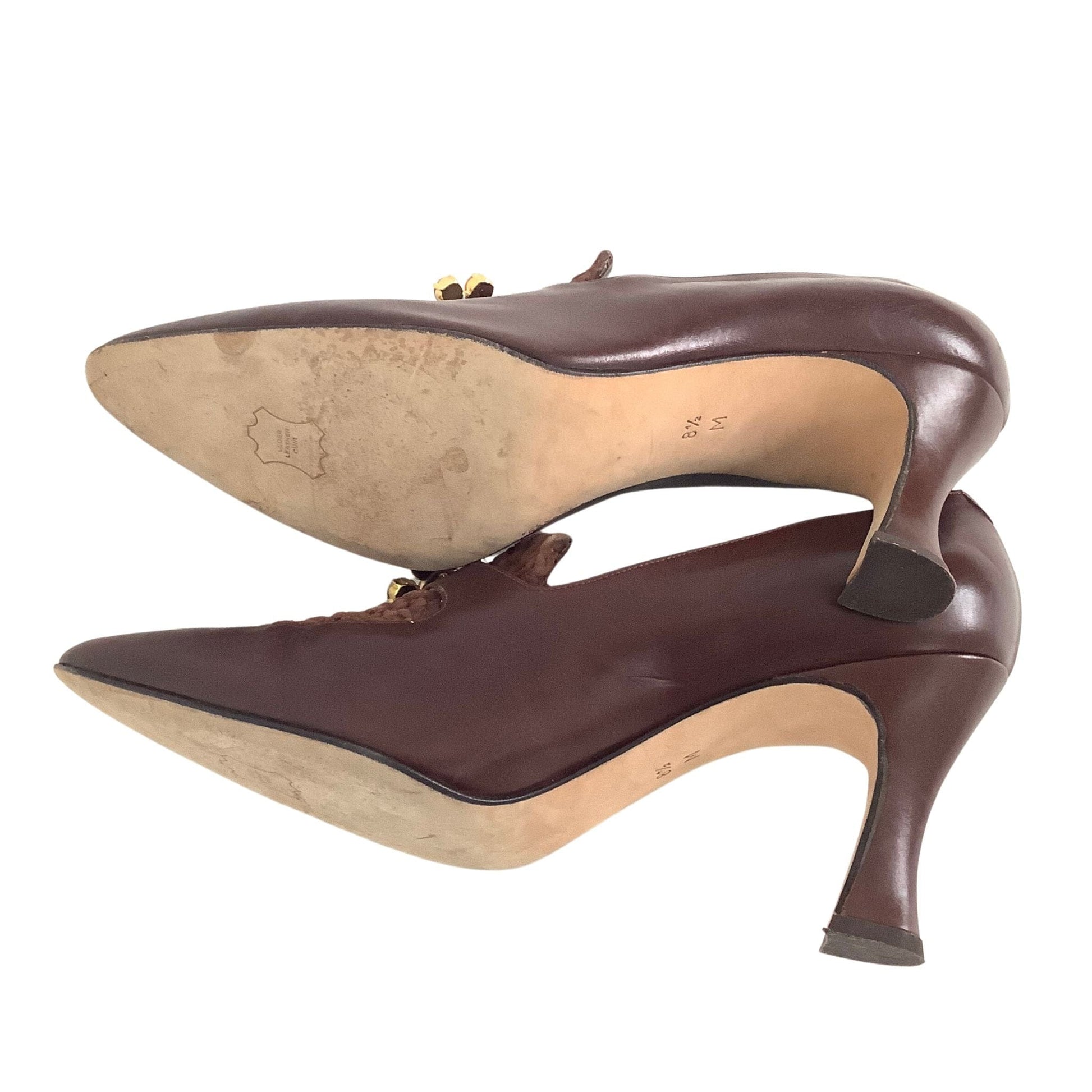 Embellished Bally Heels 8 / Brown / Y2K - Now