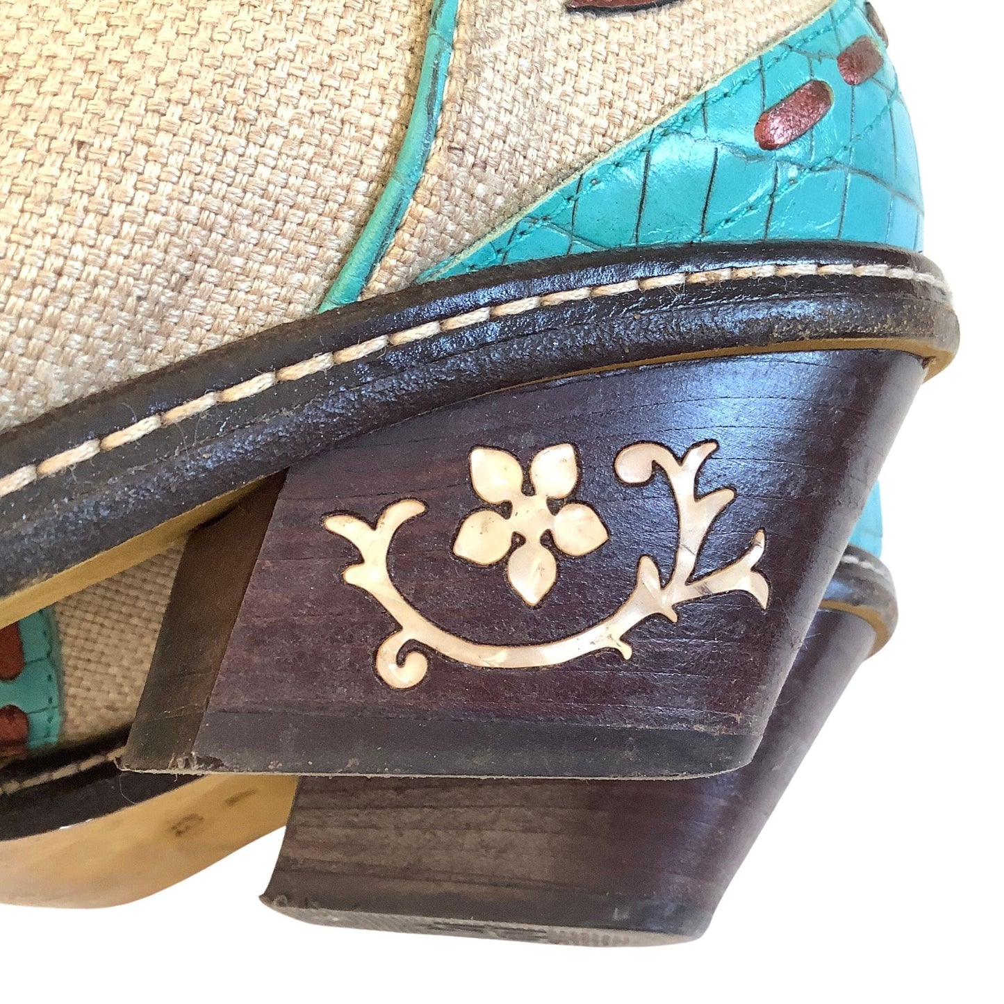 Embellished Cowboy Boots 7 / Blue / Vintage 1990s