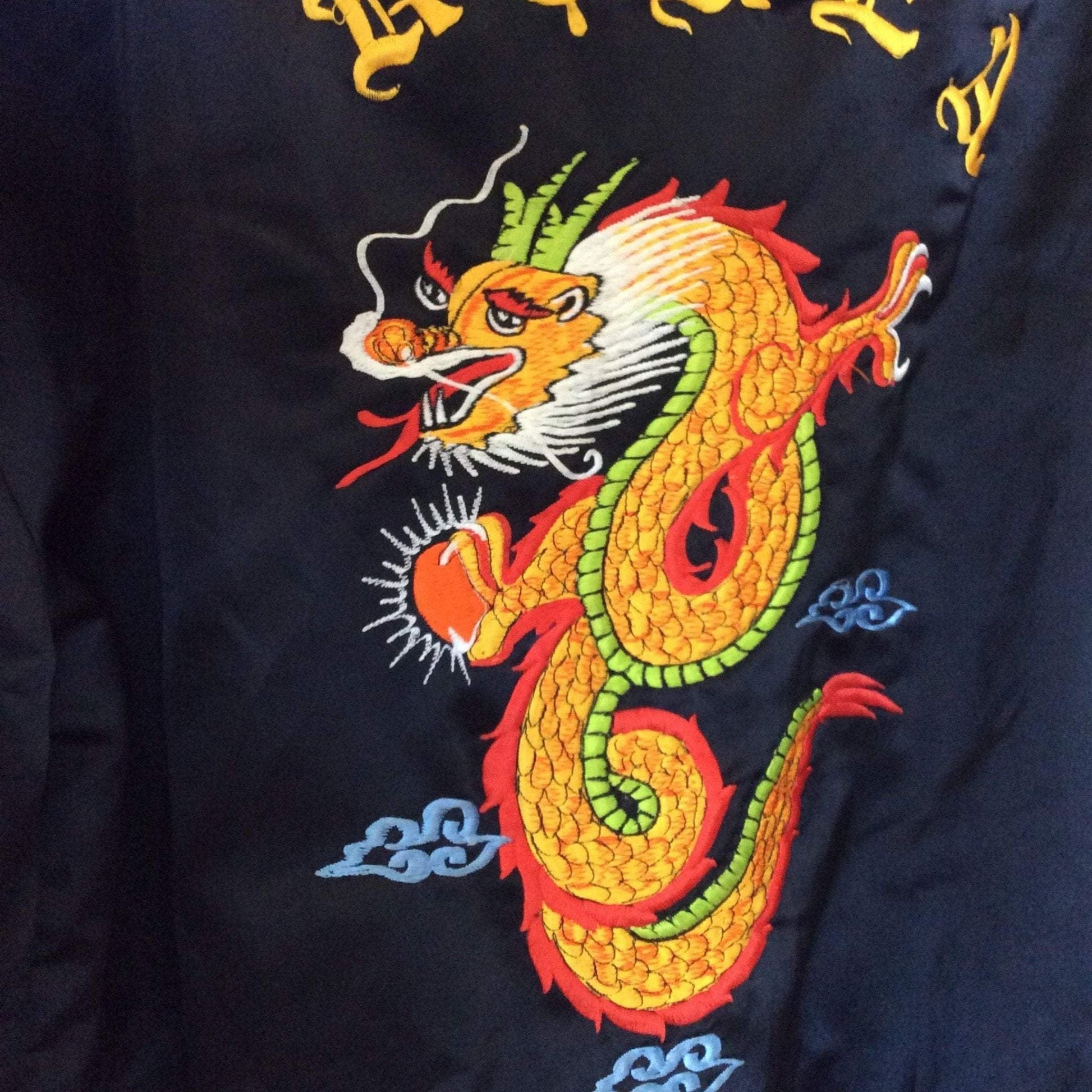 Embroidered Dragon Jacket Medium / Multi / Vintage 1950s