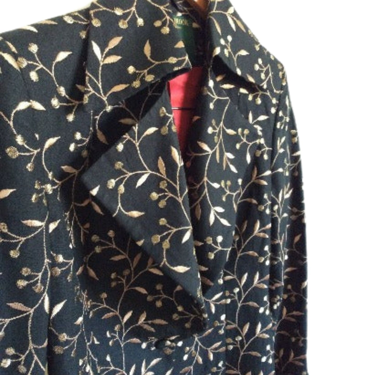 Embroidered Silk Coat Small / Black / Y2K - Now