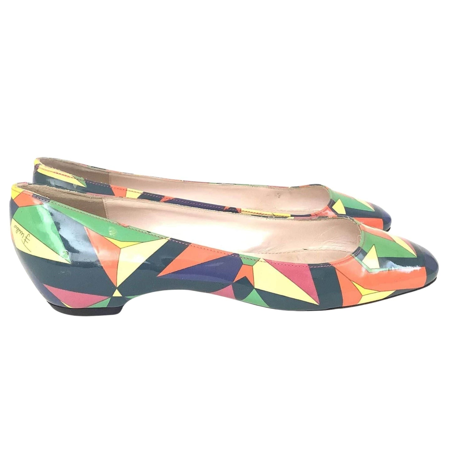 Emilio Pucci Flats 7.5 / Multi / Vintage 1990s