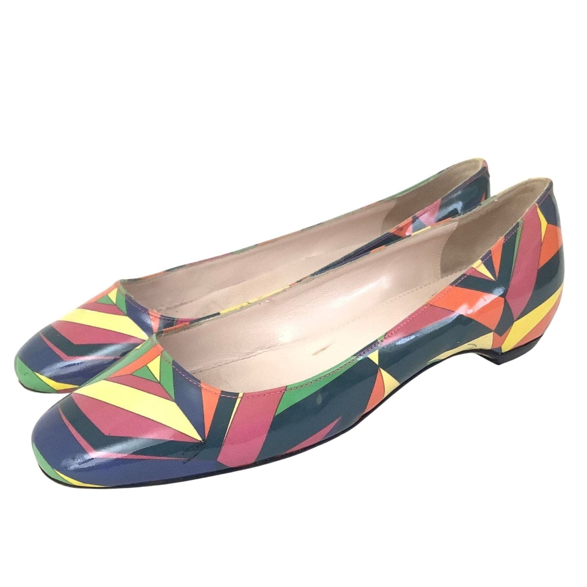 Emilio Pucci Flats 7.5 / Multi / Vintage 1990s