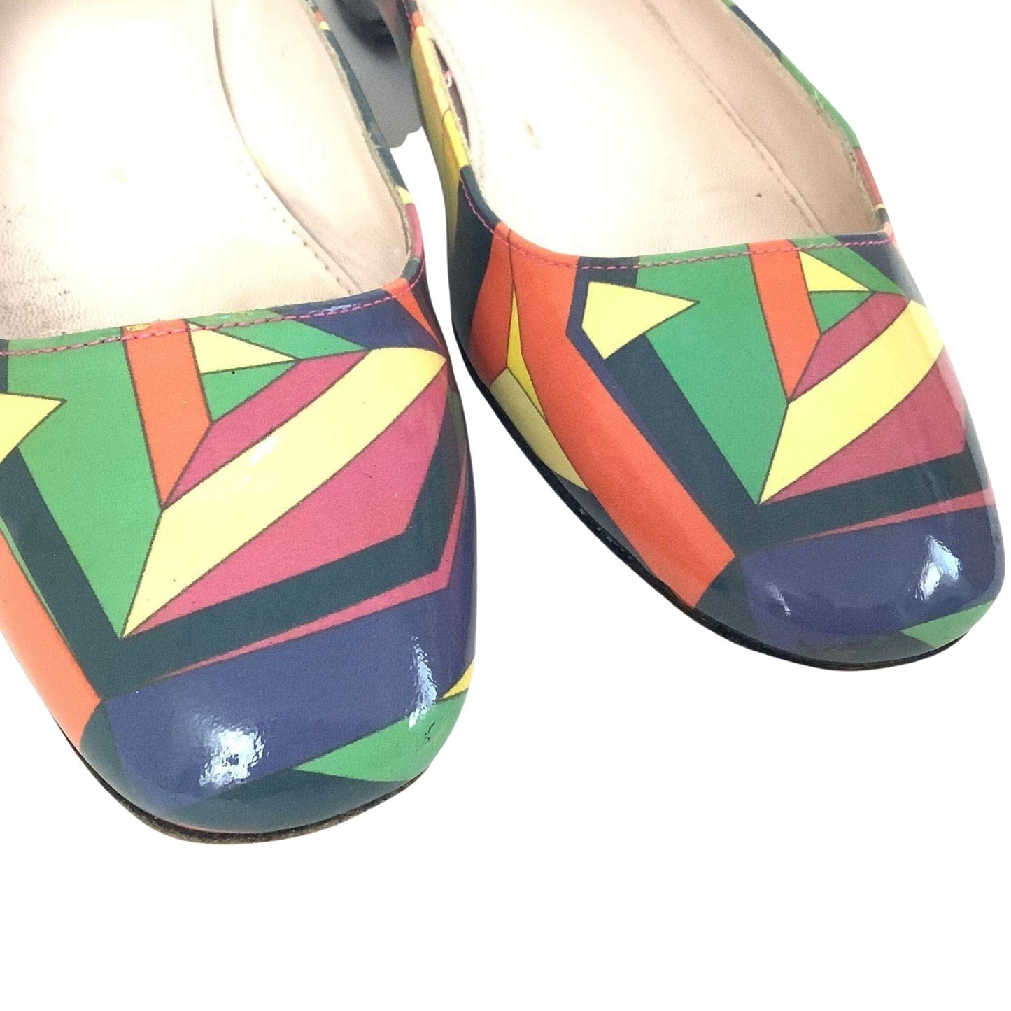 Emilio Pucci Flats 7.5 / Multi / Vintage 1990s