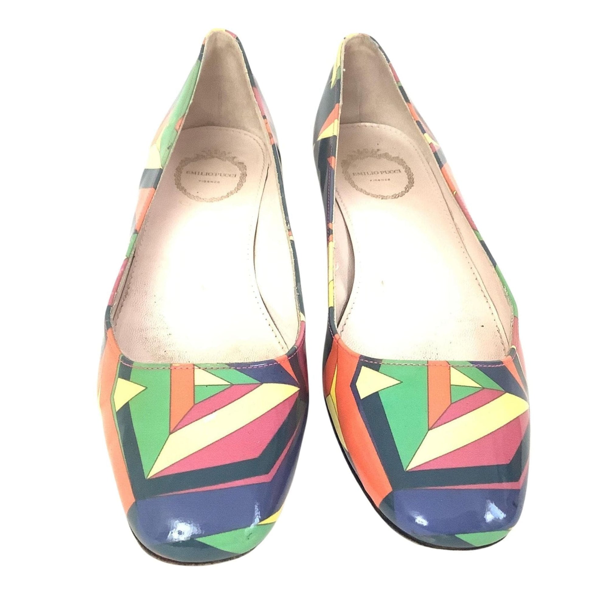 Emilio Pucci Flats 7.5 / Multi / Vintage 1990s