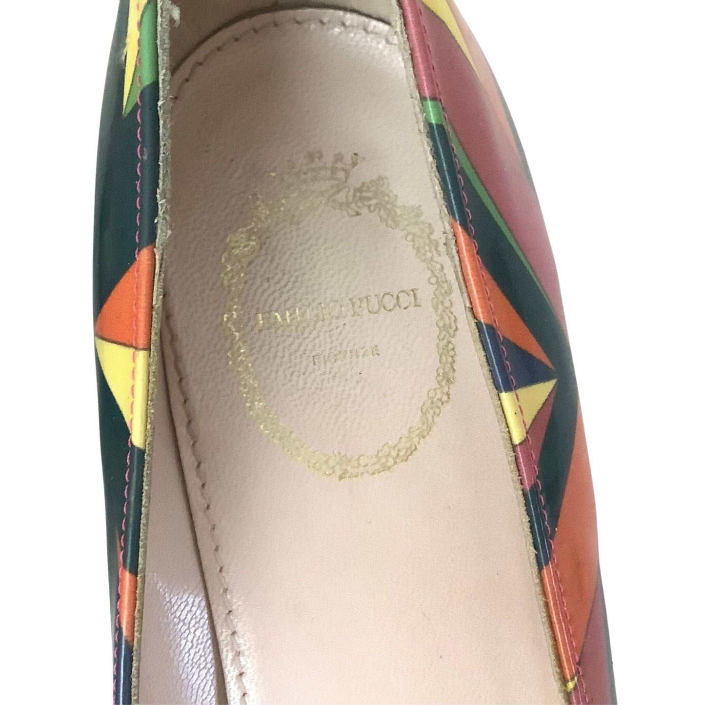 Emilio Pucci Flats 7.5 / Multi / Vintage 1990s