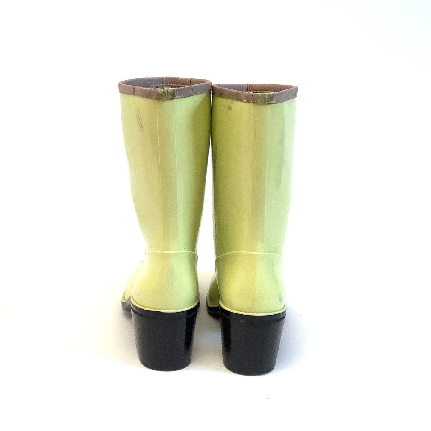 Emilio Pucci Rain Boots 10 / Yellow / Vintage 1990s