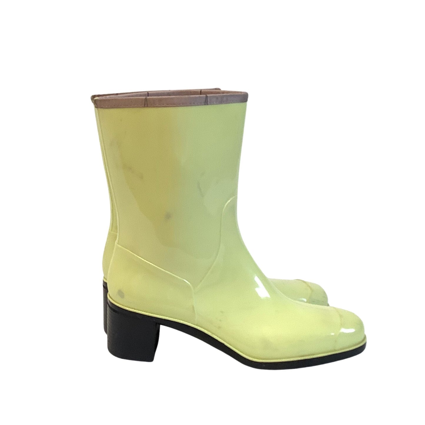 Emilio Pucci Rain Boots 10 / Yellow / Vintage 1990s