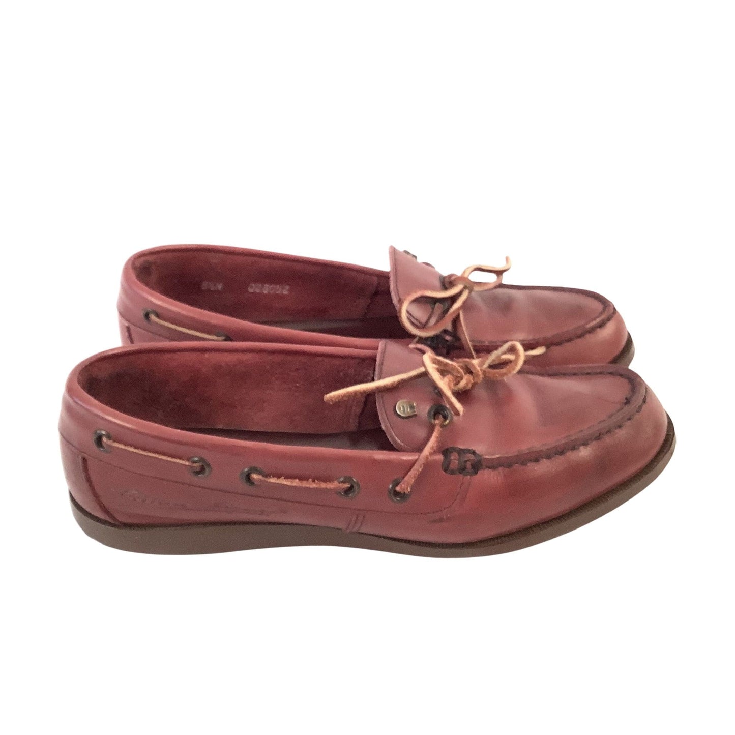 Etienne Aigner Boat Shoes 8.5 / Burgundy / Vintage 1970s