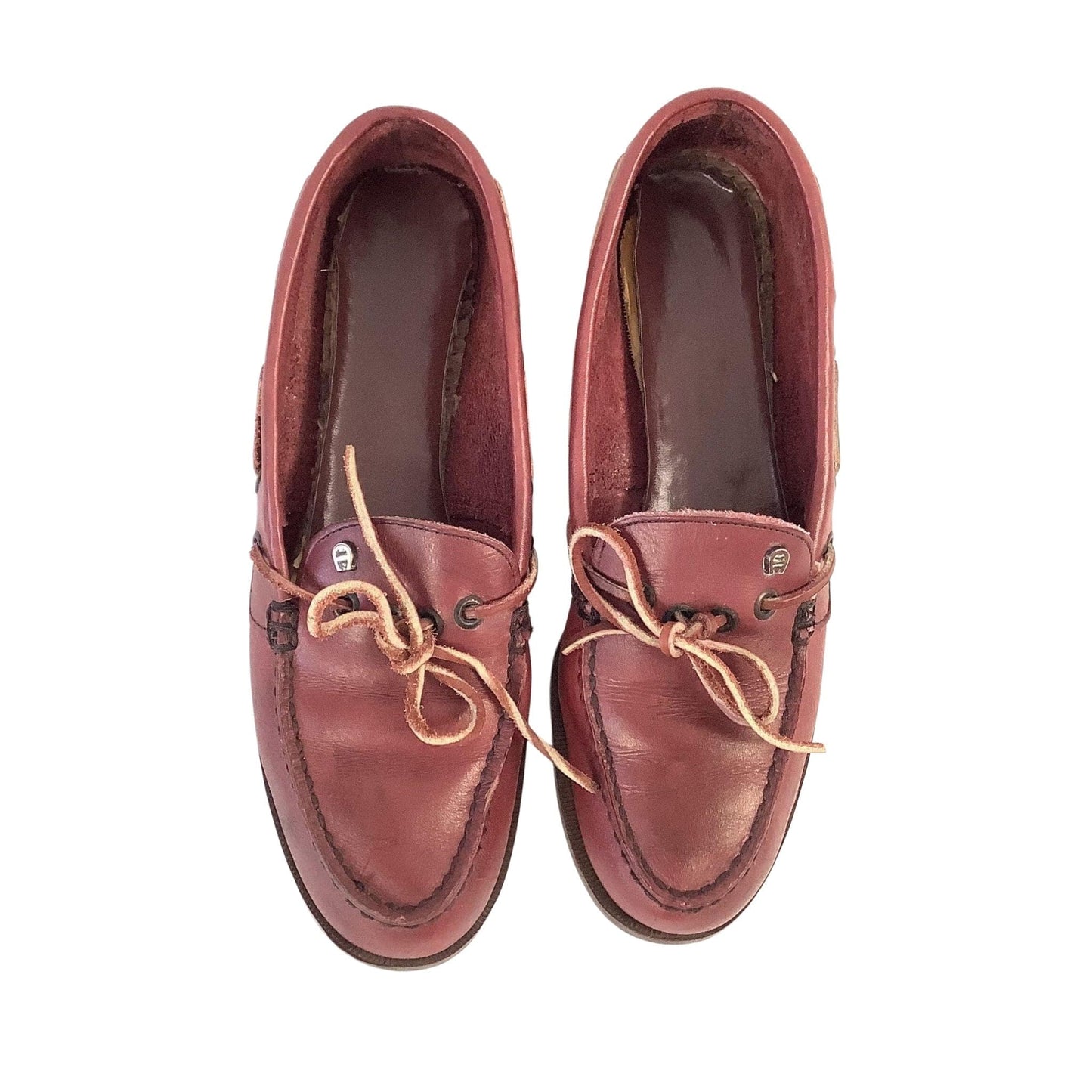 Etienne Aigner Boat Shoes 8.5 / Burgundy / Vintage 1970s