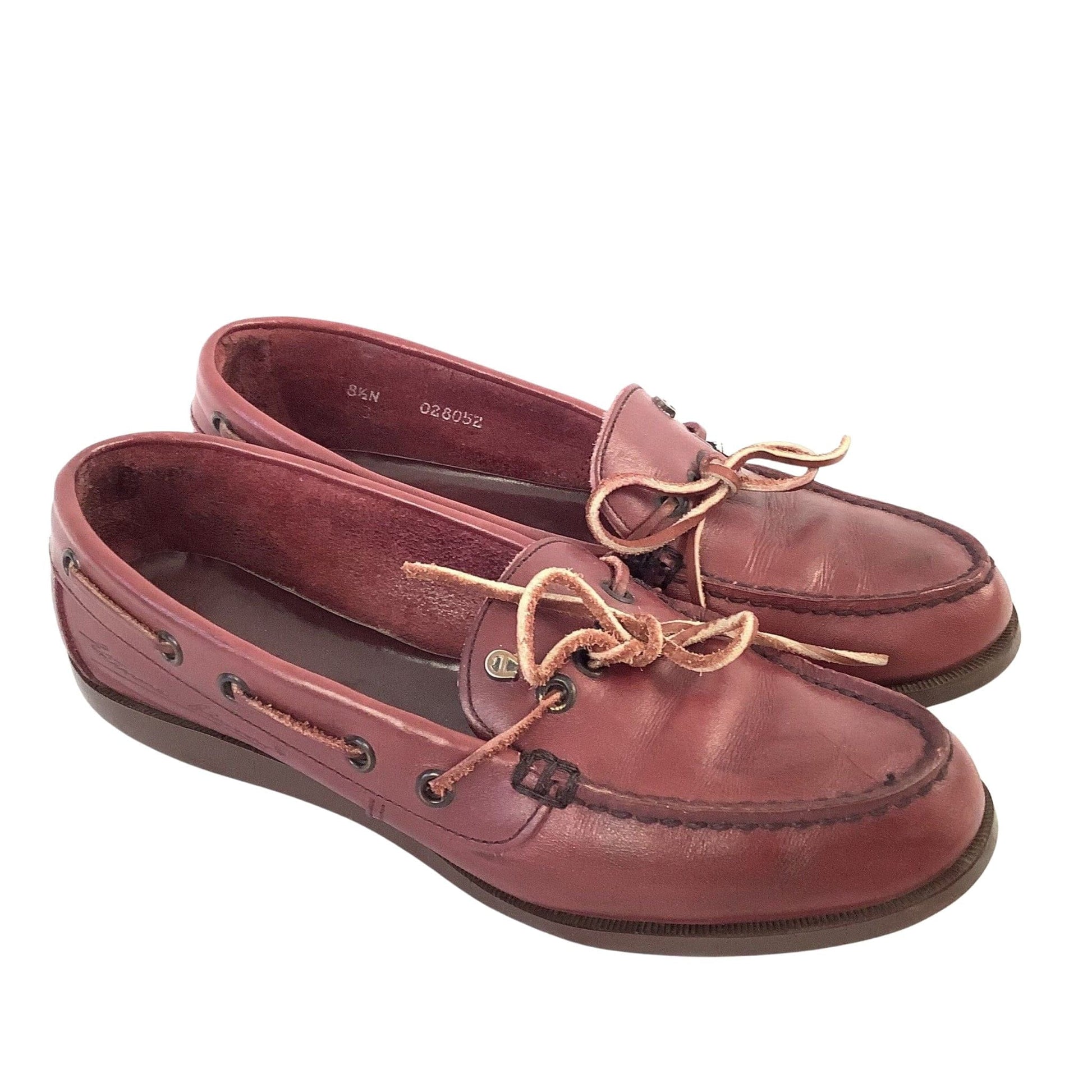 Etienne Aigner Boat Shoes 8.5 / Burgundy / Vintage 1970s