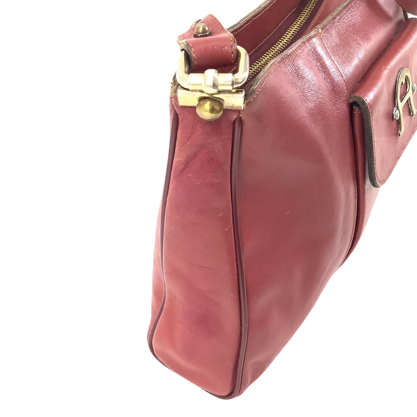 Etienne Aigner Leather Bag Burgundy / Leather / Vintage 1970s