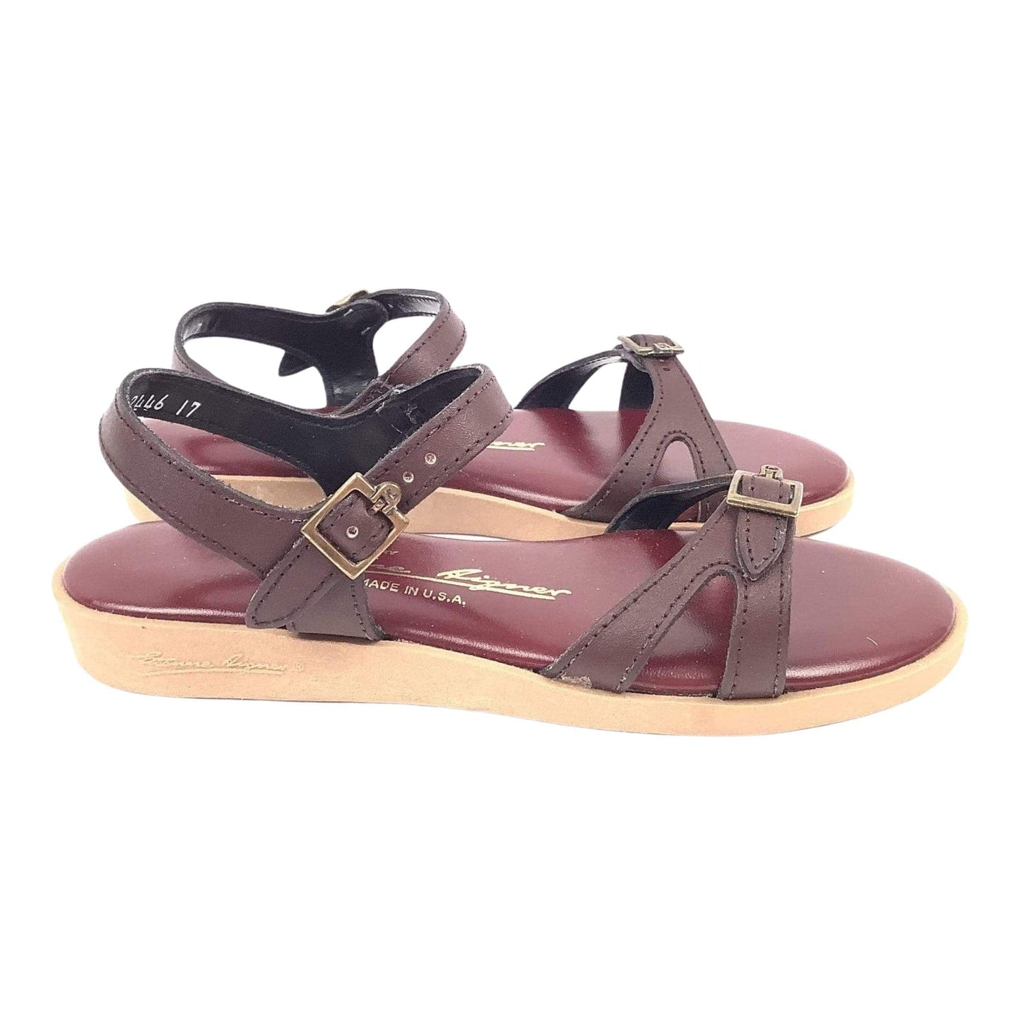 Etienne Aigner NOS Sandals 6 / Burgundy / Vintage 1980s