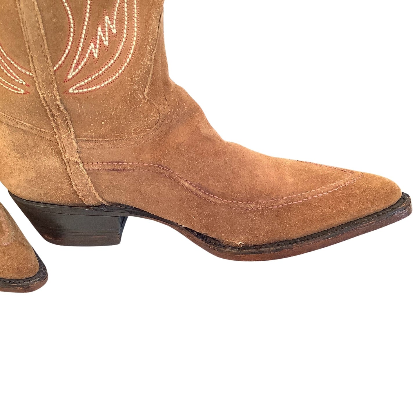 Fancy Cowboy Boots 7 / Tan / Vintage 1950s