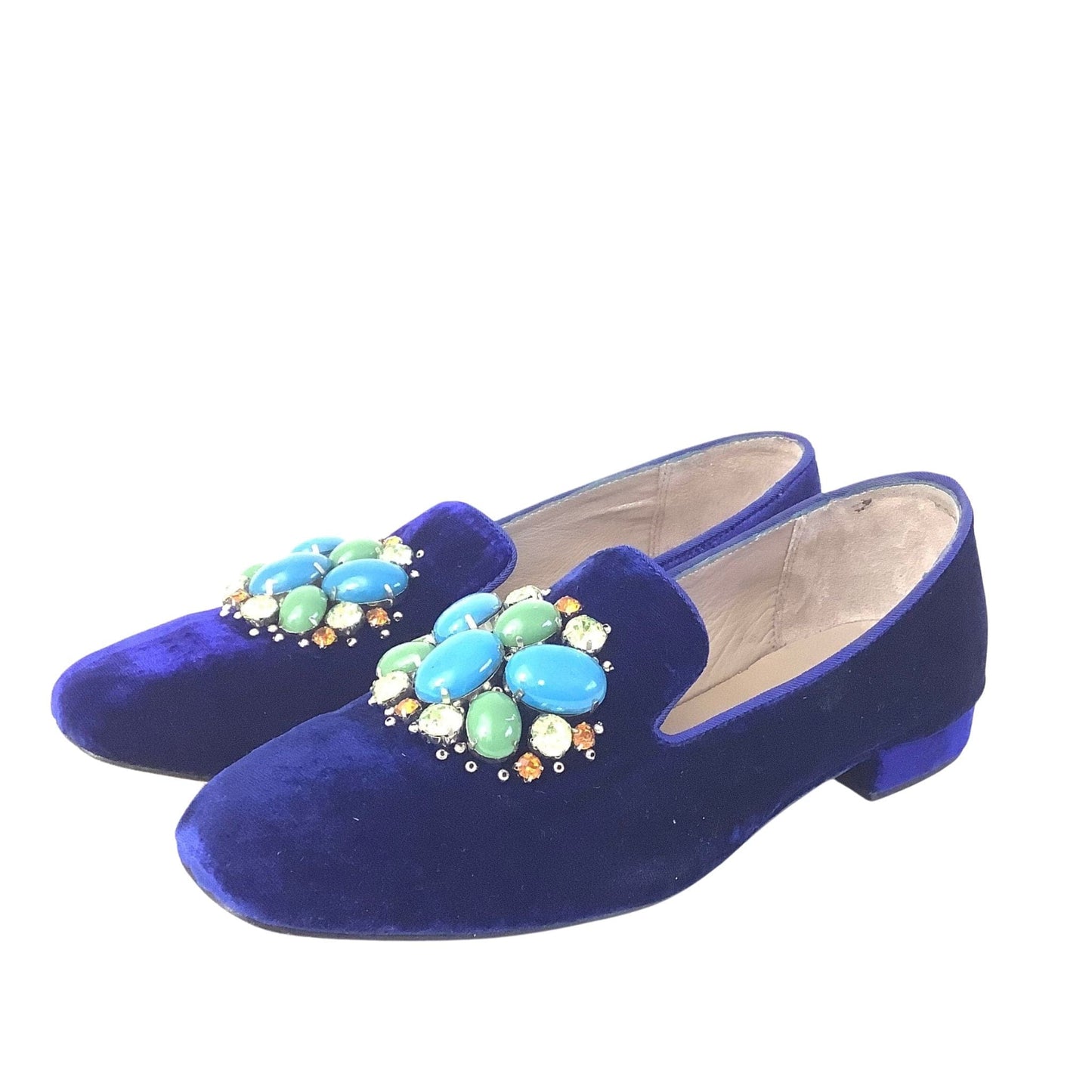 Fancy DJ-Pliner Slippers 8.5 / Blue / Baroque