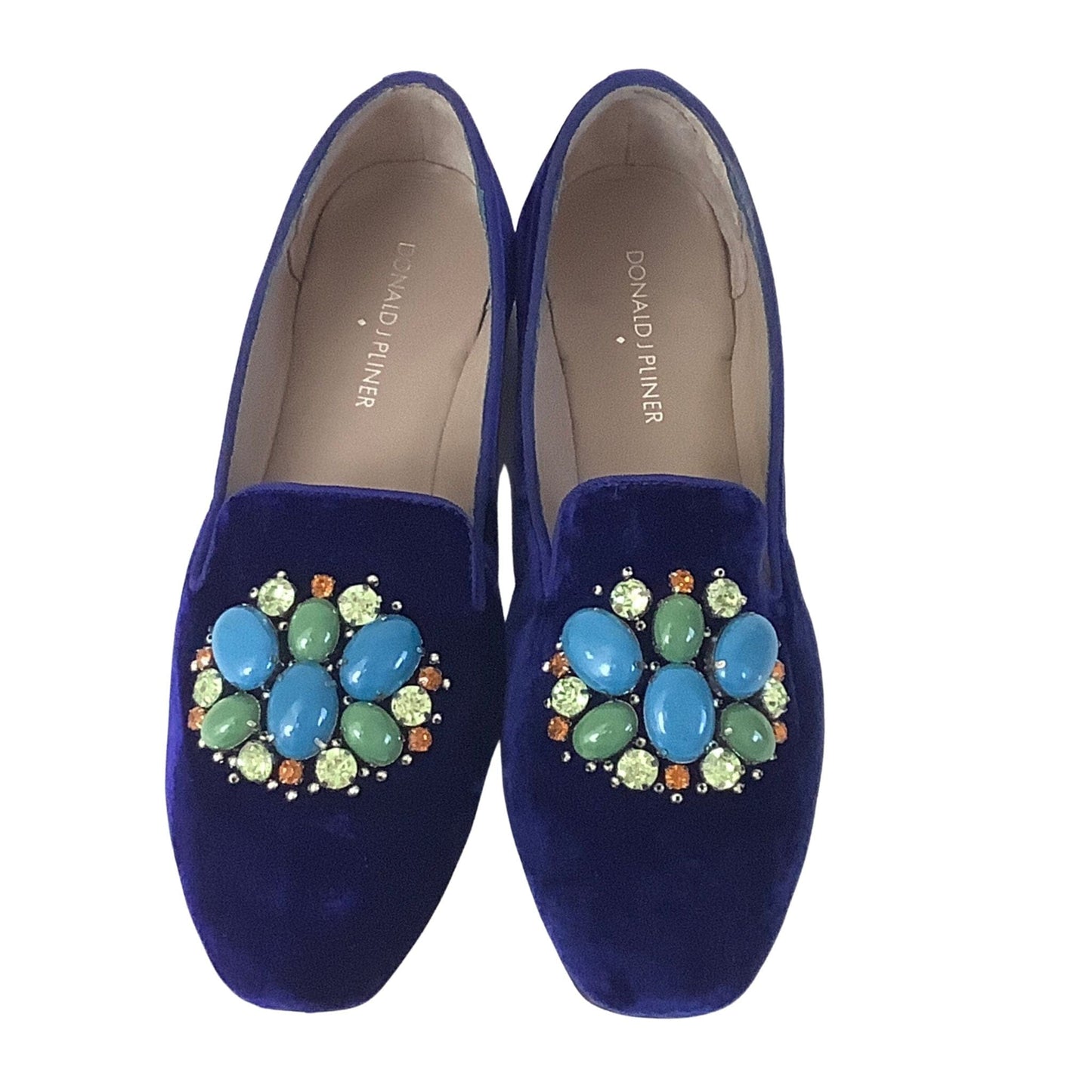 Fancy DJ-Pliner Slippers 8.5 / Blue / Baroque