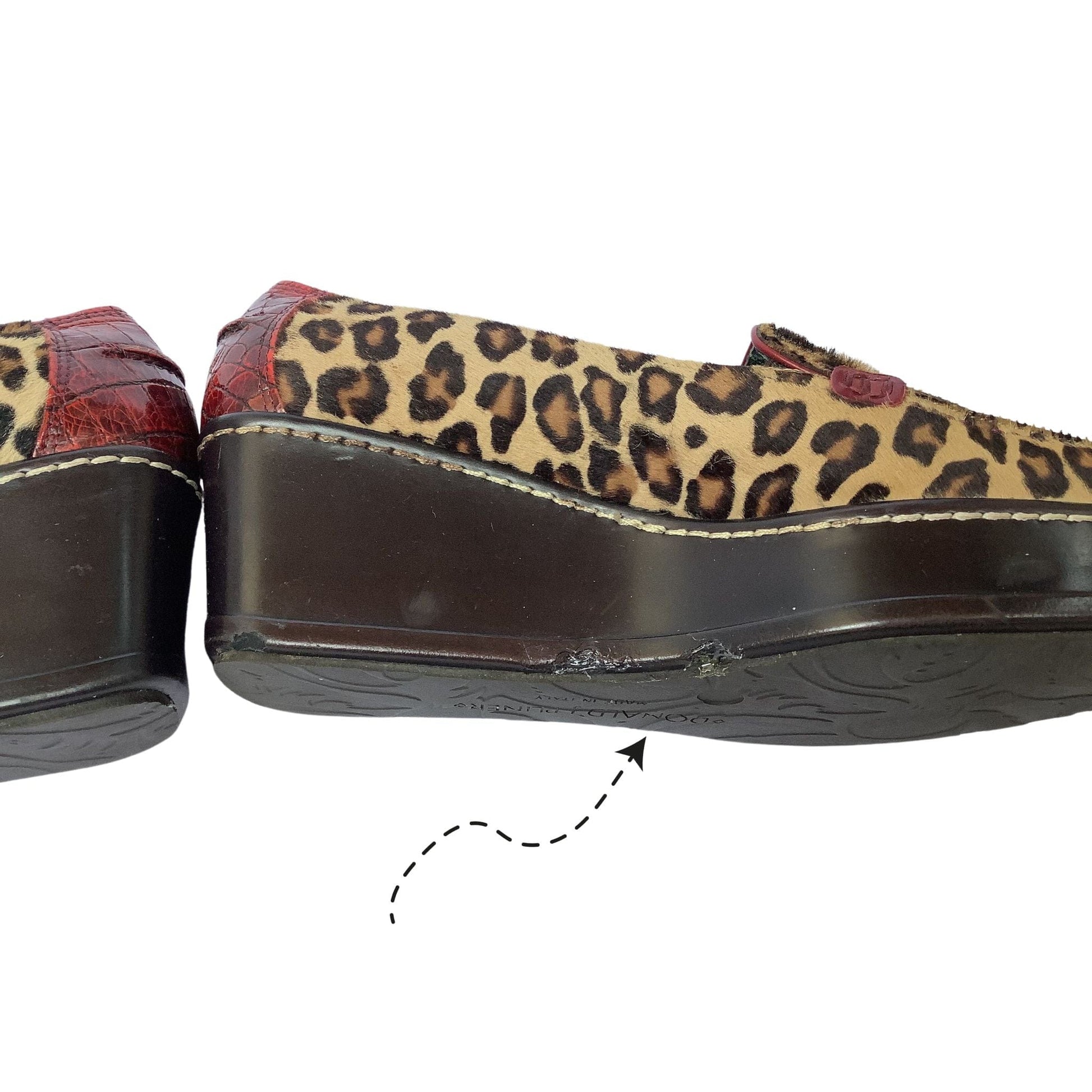 Faux Leopard Wedge Loafers 7 / Multi / Y2K - Now