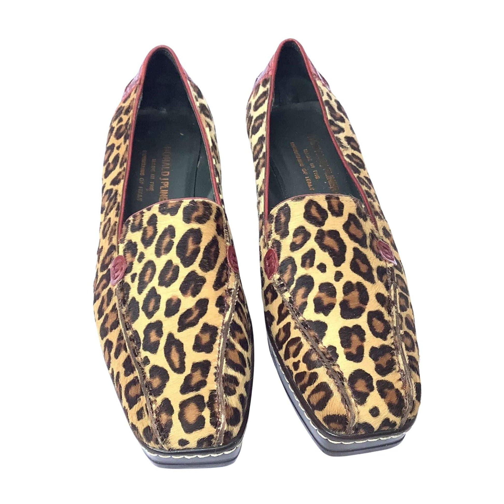 Faux Leopard Wedge Loafers 7 / Multi / Y2K - Now