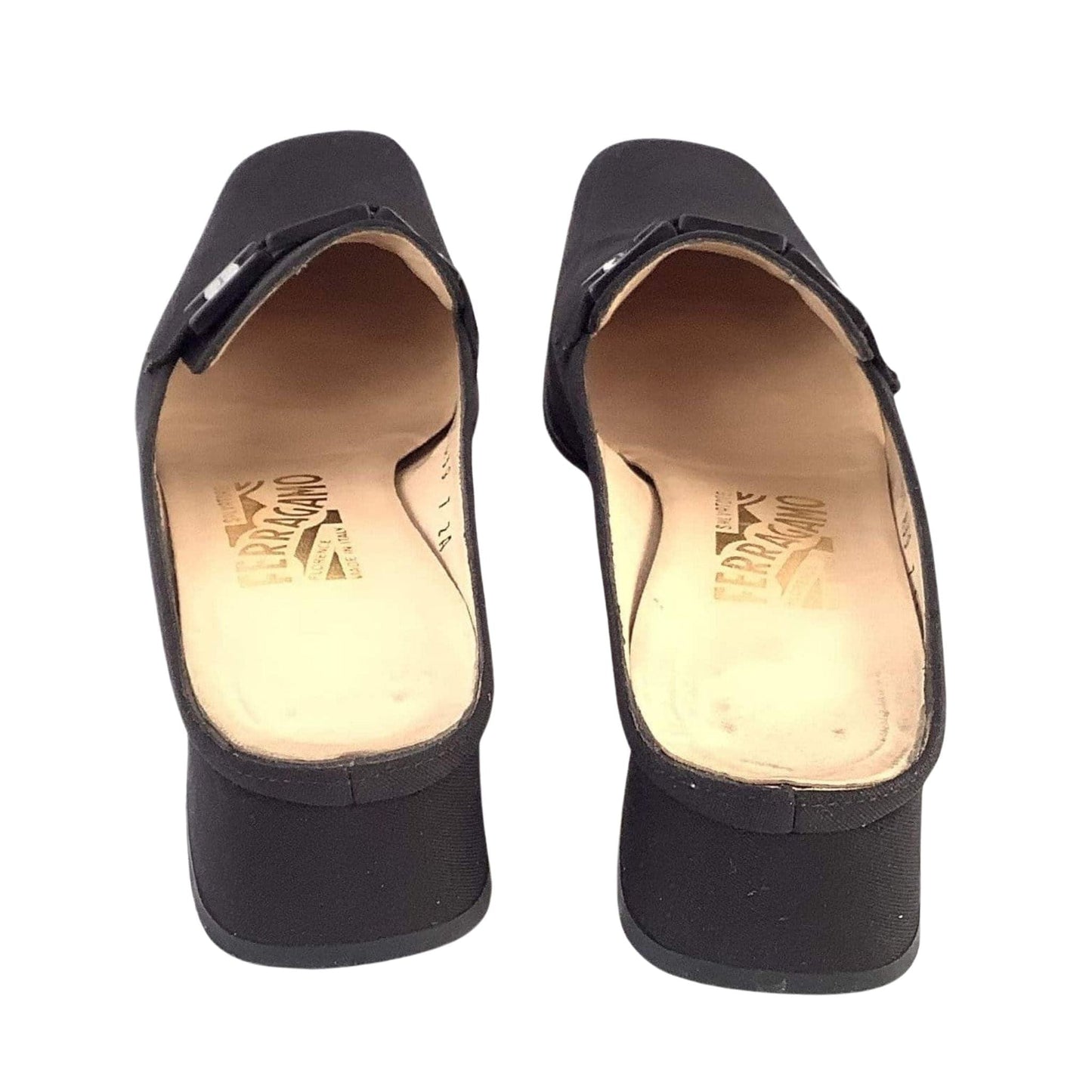 Ferragamo Low Heel Mules 7.5 / Black / Y2K - Now