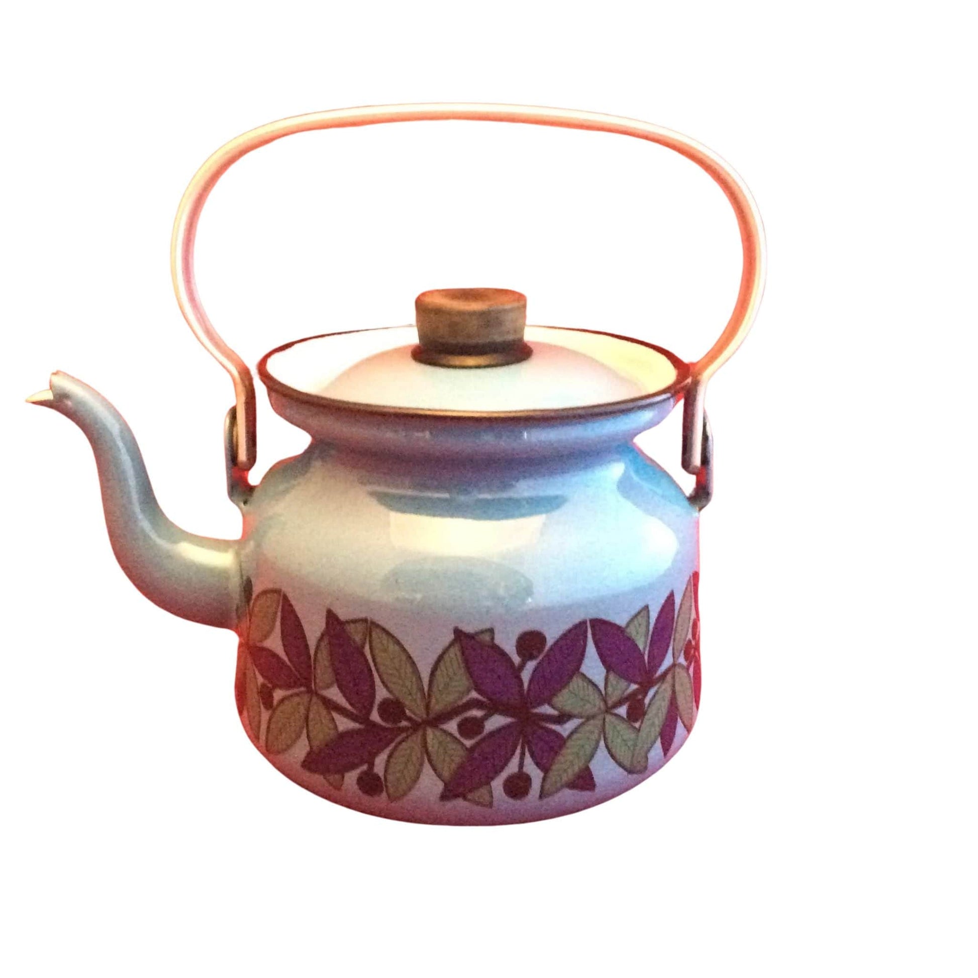 Finel Enamel Teapot Blue / Enamelware / Vintage 1960s