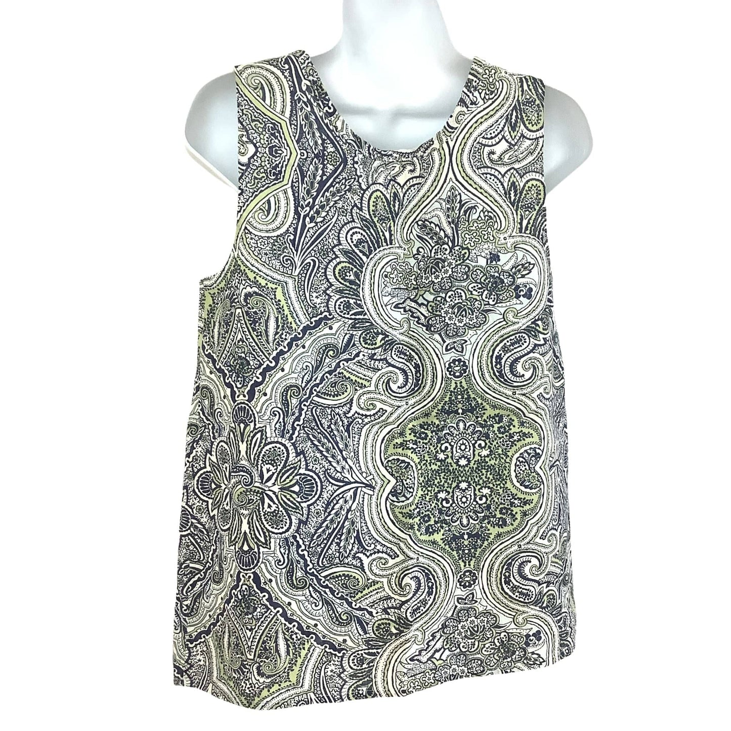 Flax Linen Sleeveless Top Petite / Multi / Vintage 1980s