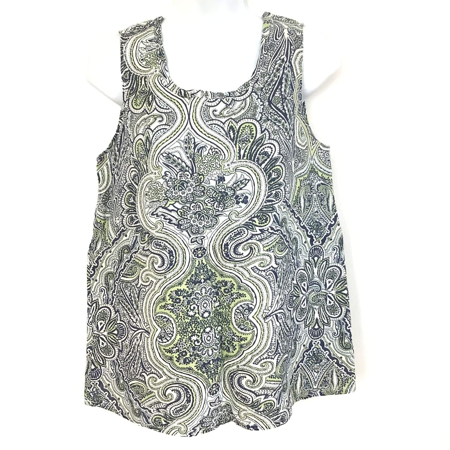 Flax Linen Sleeveless Top Petite / Multi / Vintage 1980s