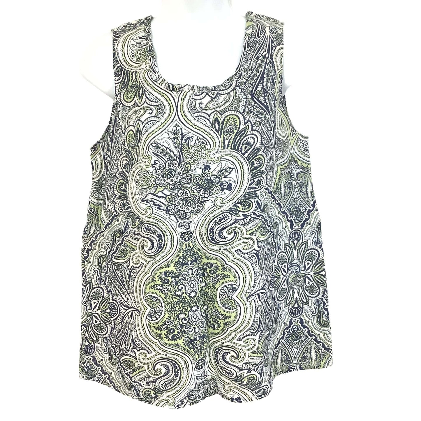 Flax Linen Sleeveless Top Petite / Multi / Vintage 1980s