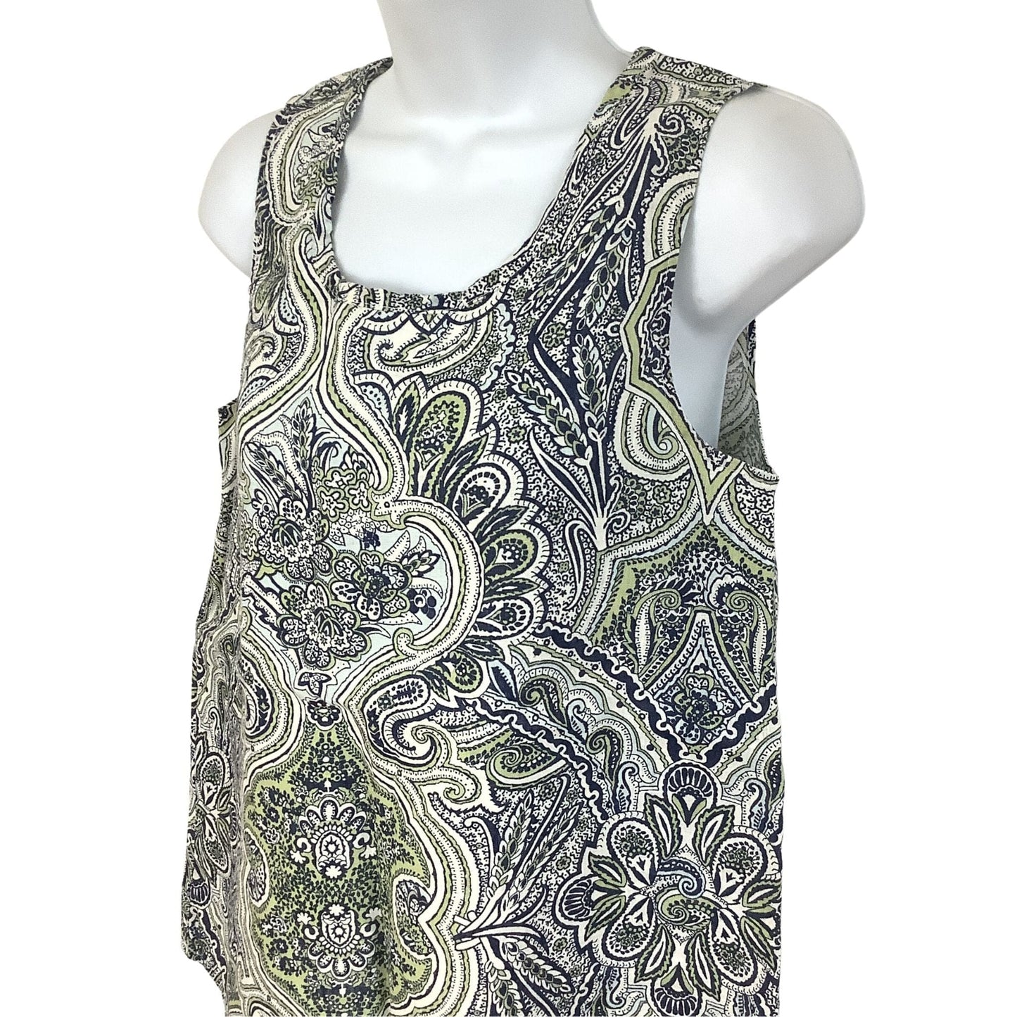 Flax Linen Sleeveless Top Petite / Multi / Vintage 1980s