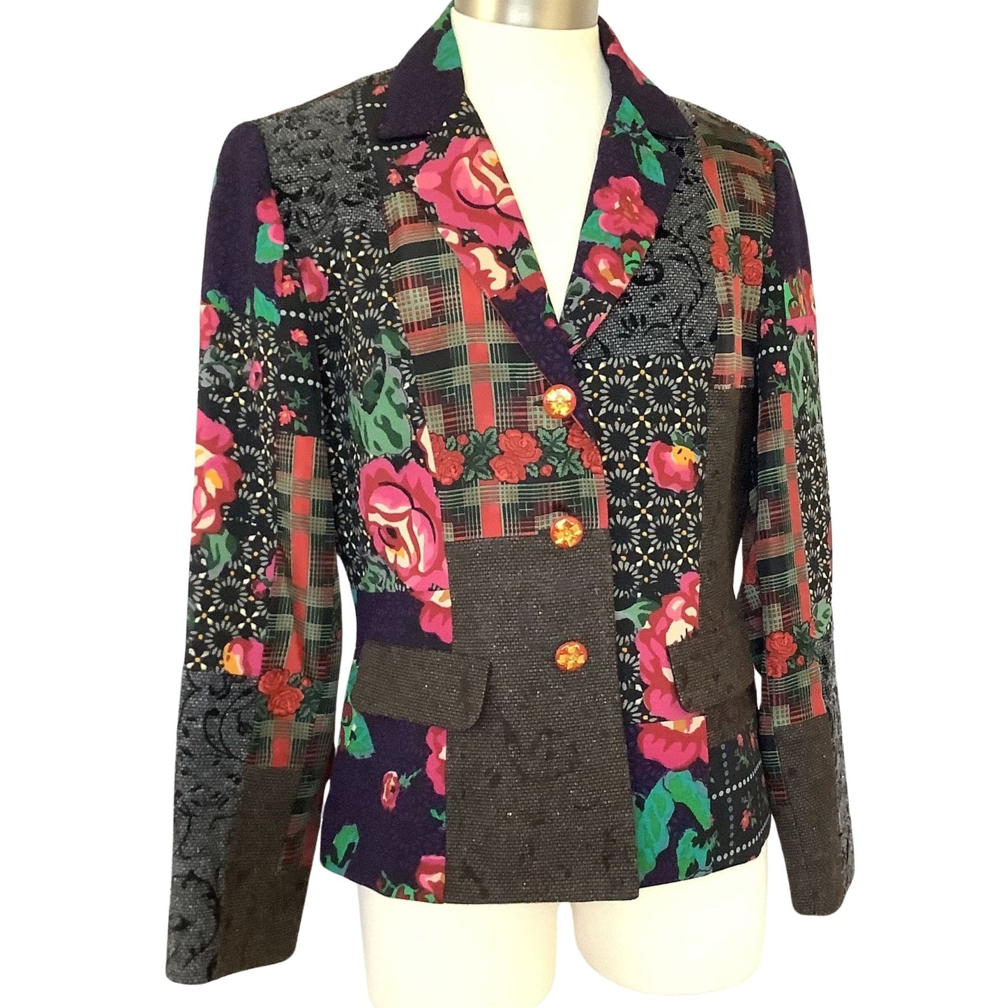 Floral Patchwork Blazer Small / Multi / Y2K - Now