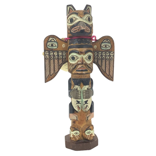 Fog Woman Totem Pole Wood / Ethnic / Multicolor