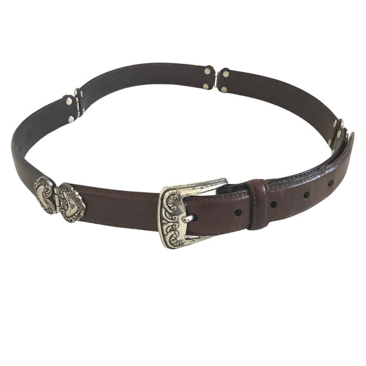 Fossil Hearts Belt Medium (M) / Brown / Leather