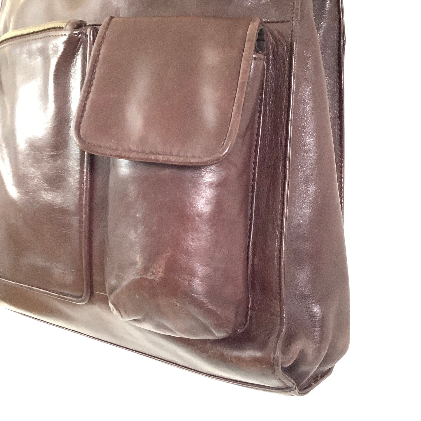 Fossil Shoulder Bag Brown / Leather / Vintage 1990s