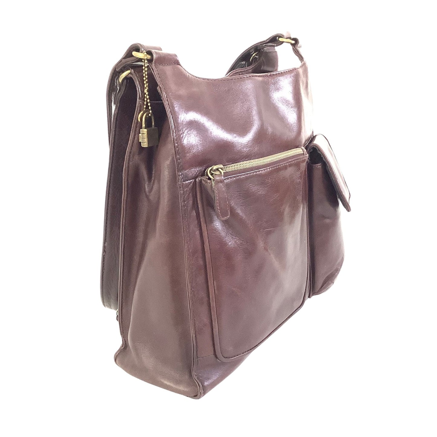Fossil Shoulder Bag Brown / Leather / Vintage 1990s
