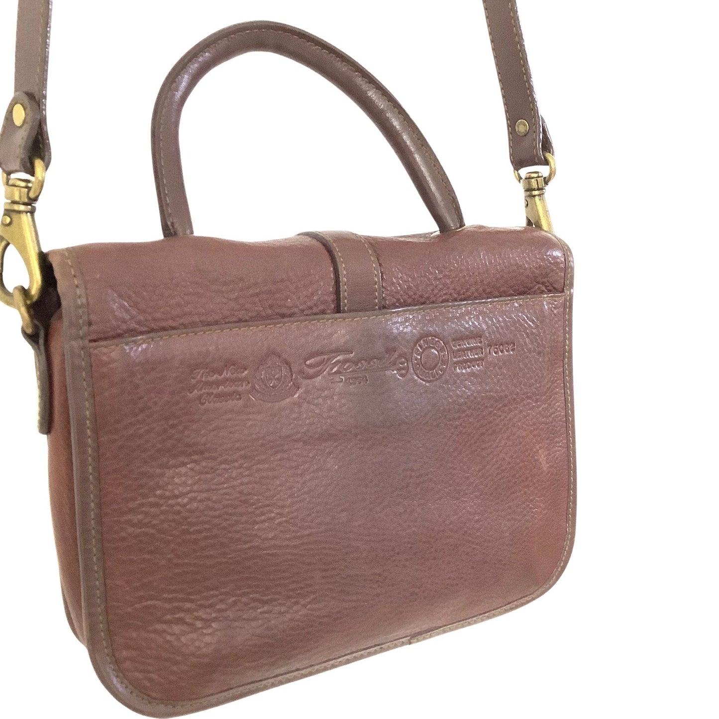 Fossil Tan Leather Bag Tan / Leather / Vintage 1980s