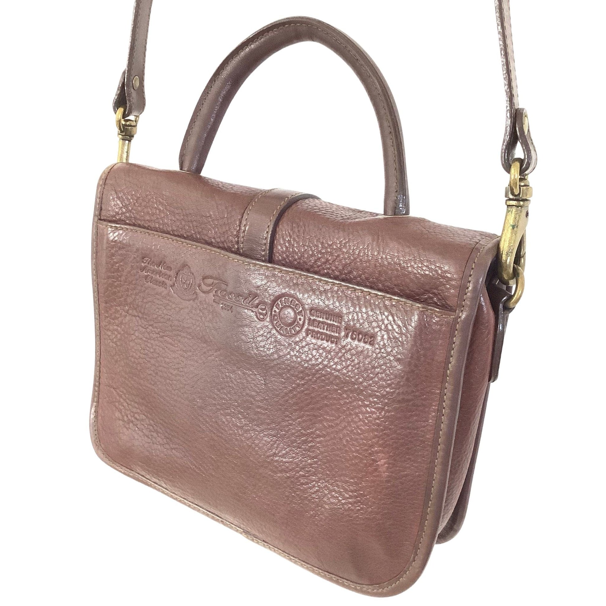 Fossil Tan Leather Bag Tan / Leather / Vintage 1980s