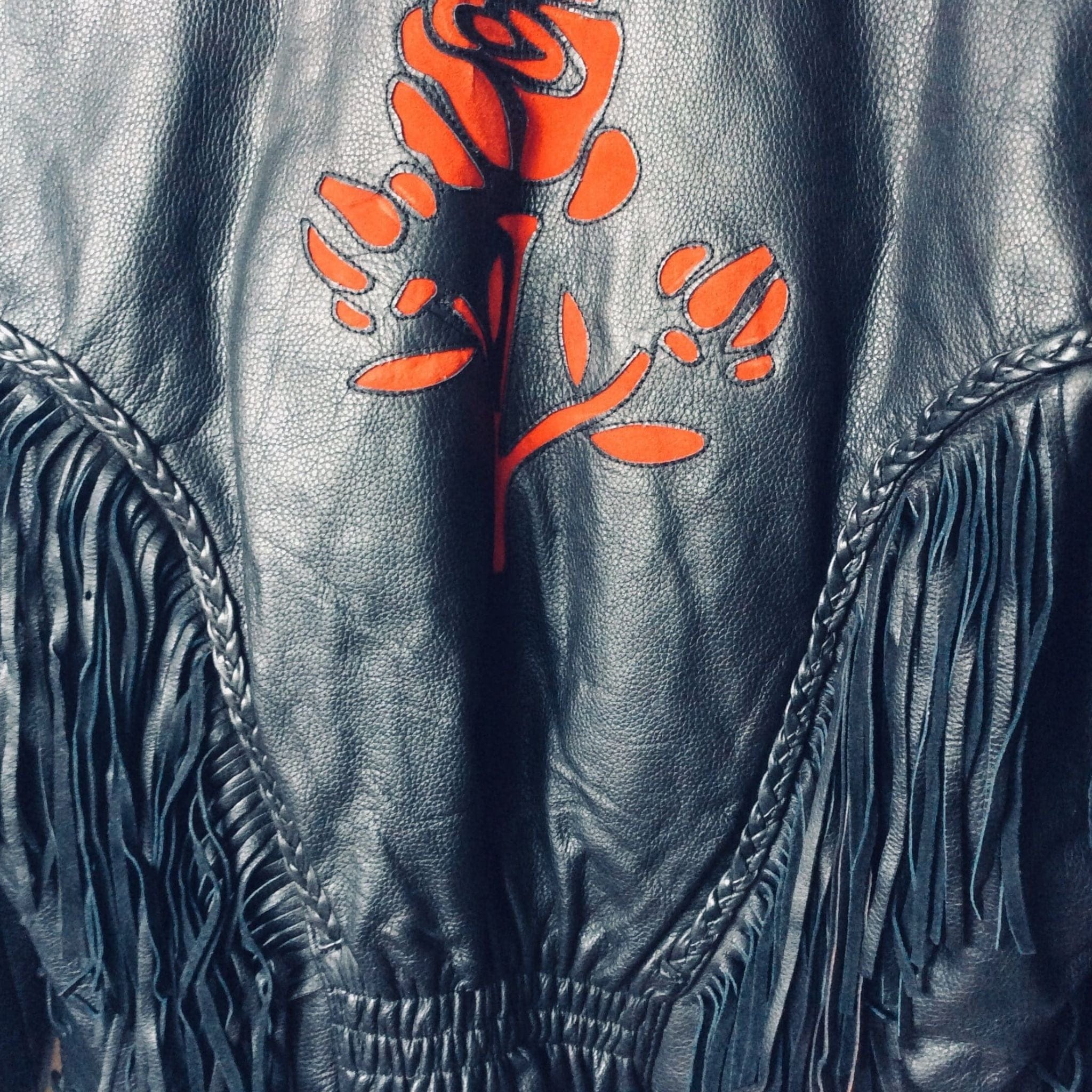 Vintage Fringed outlet Leather Jacket