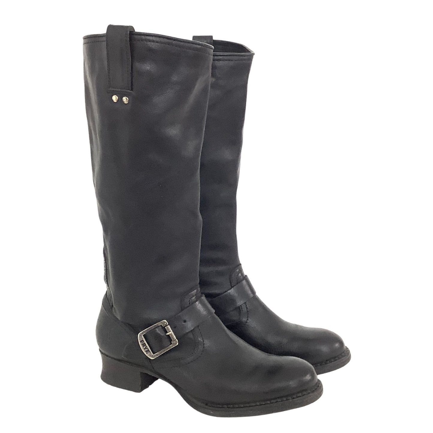 Frye Moto Style Boots 7.5 / Black / Y2K - Now