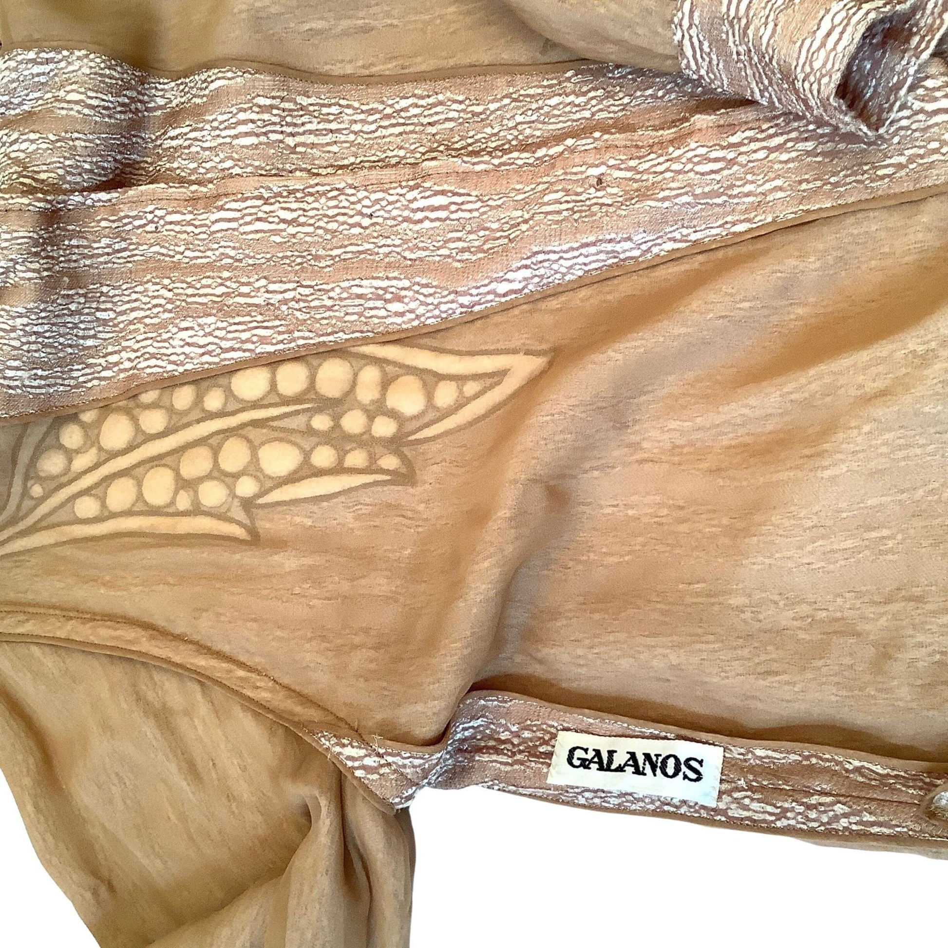 VTG Galanos Pant Suit Small / Tan / Vintage 1990s