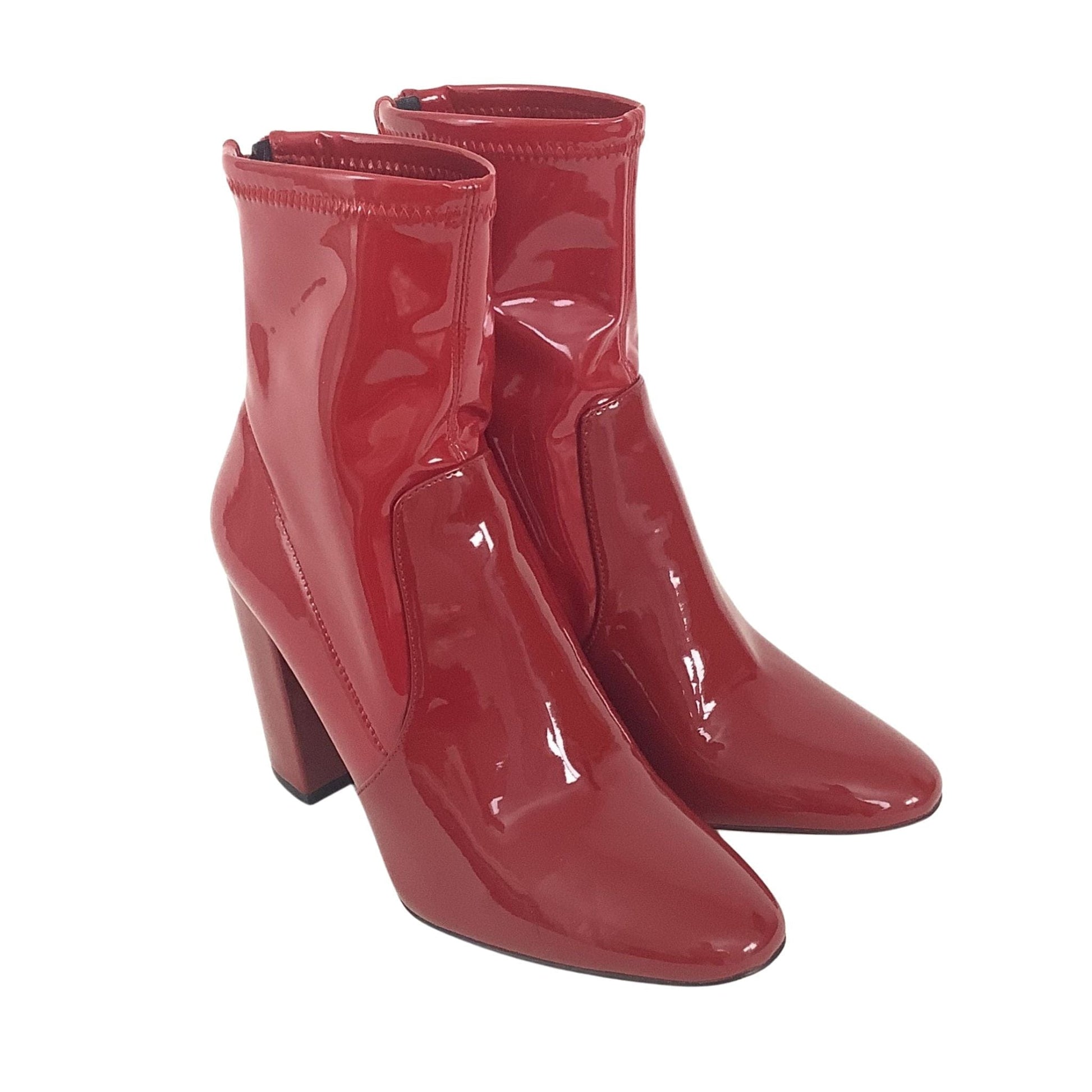Glossy Red Booties 7 / Red / Classic
